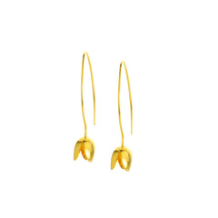 Gold Vermeil Snowdrop Hook Earrings