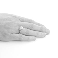 Cowrie Ring, Silver (3 shells)