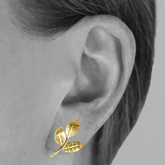 Multi Leaf Studs - 18ct Yellow Gold vermeil (Gold plated silver)