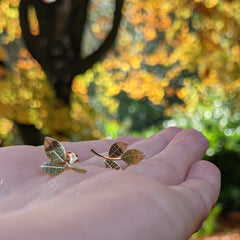 Multi Leaf Studs - 18ct Yellow Gold vermeil (Gold plated silver)