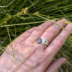 Oxidised Silver Urchin Ring