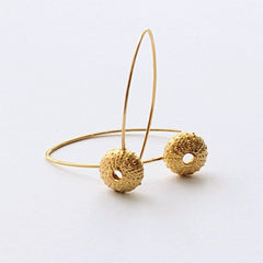 Yellow Gold Vermeil Urchin Hook Earrings
