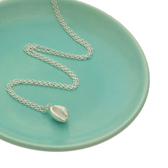 Cowrie Necklace, Solid Sterling Silver