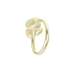 Cowrie Ring, Silver (3 shells)
