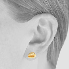 Cowrie Studs -  Solid 9ct Gold