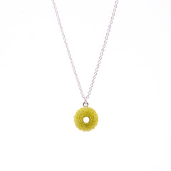 Enamelled Silver Urchin Necklace (Green)