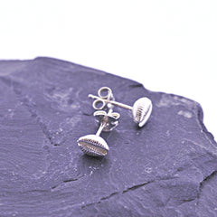 Cowrie Studs - Silver
