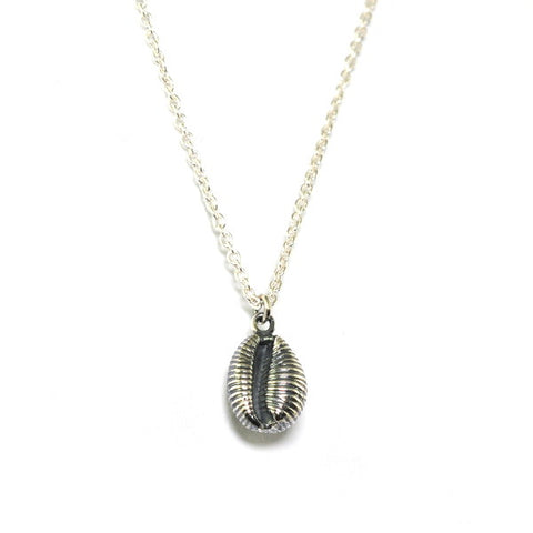 Cowrie Necklace, Oxidised Silver