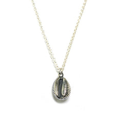 Cowrie Necklace, Oxidised Silver
