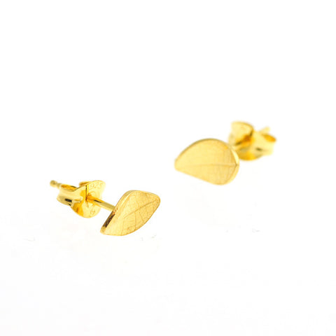 Single Leaf Studs - Gold Vermeil